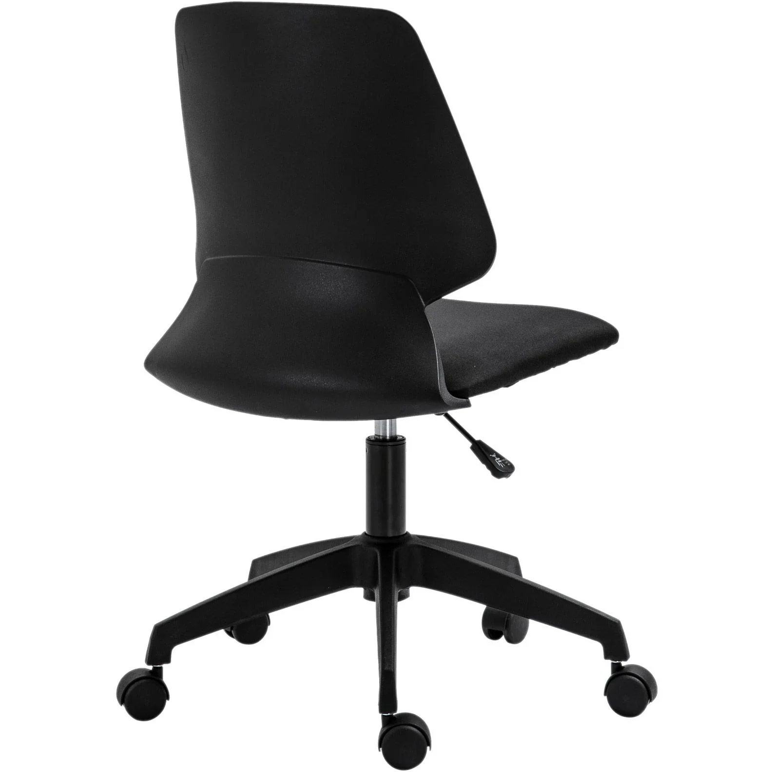 Drehstuhl Schreibtischstuhl rollbar höhenverstellbar ergonomisch gepolstert Leinen Schwarz 60 x 50 x (84 93) cm - 1