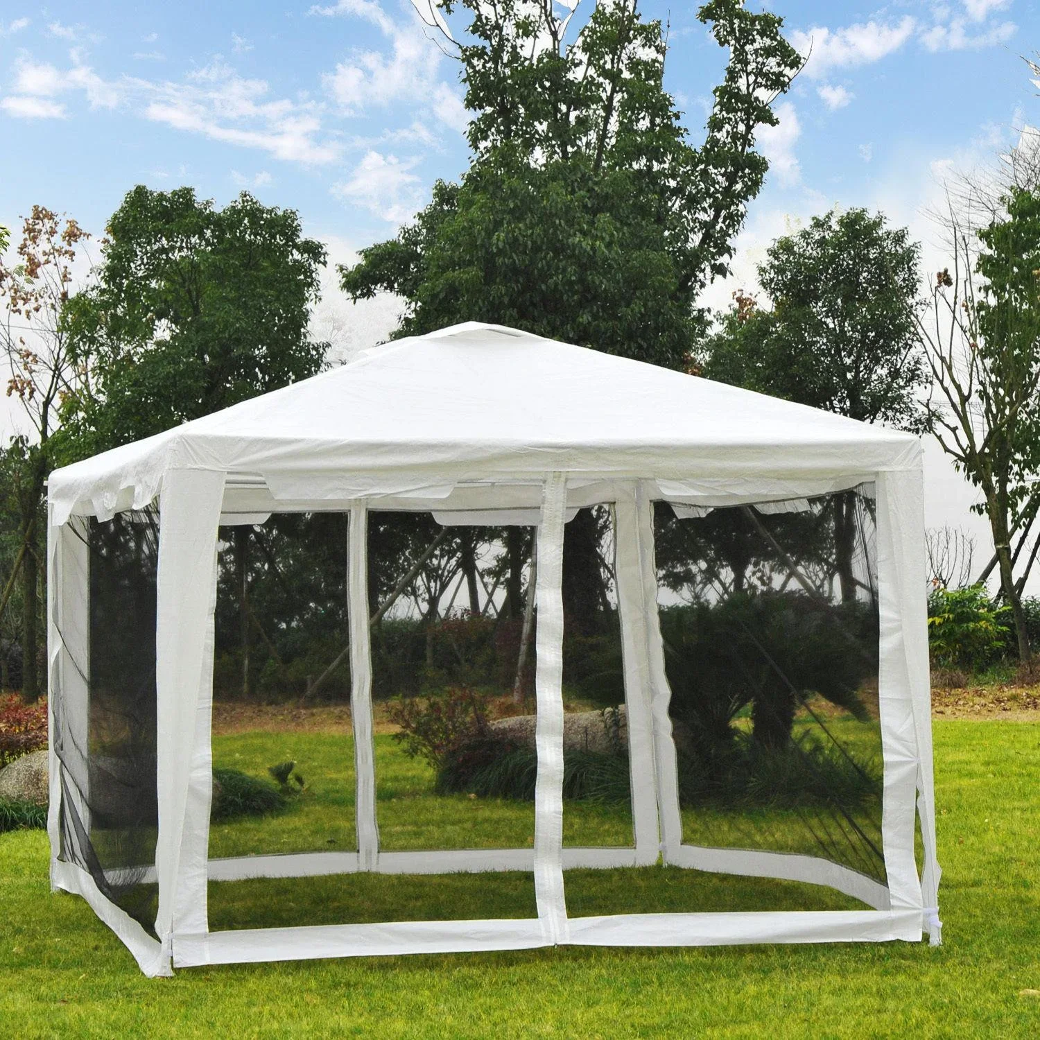 Pavillon Partyzelt mit Seitenwänden 4x3m - 3