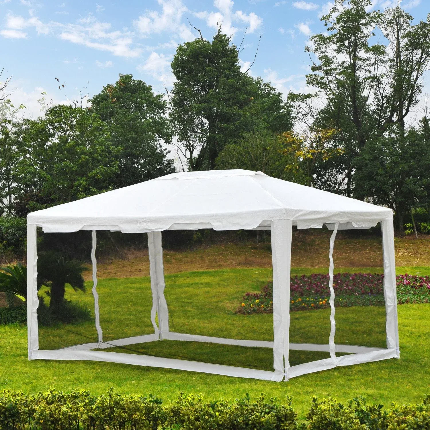 Pavillon Partyzelt mit Seitenwänden 4x3m - 6