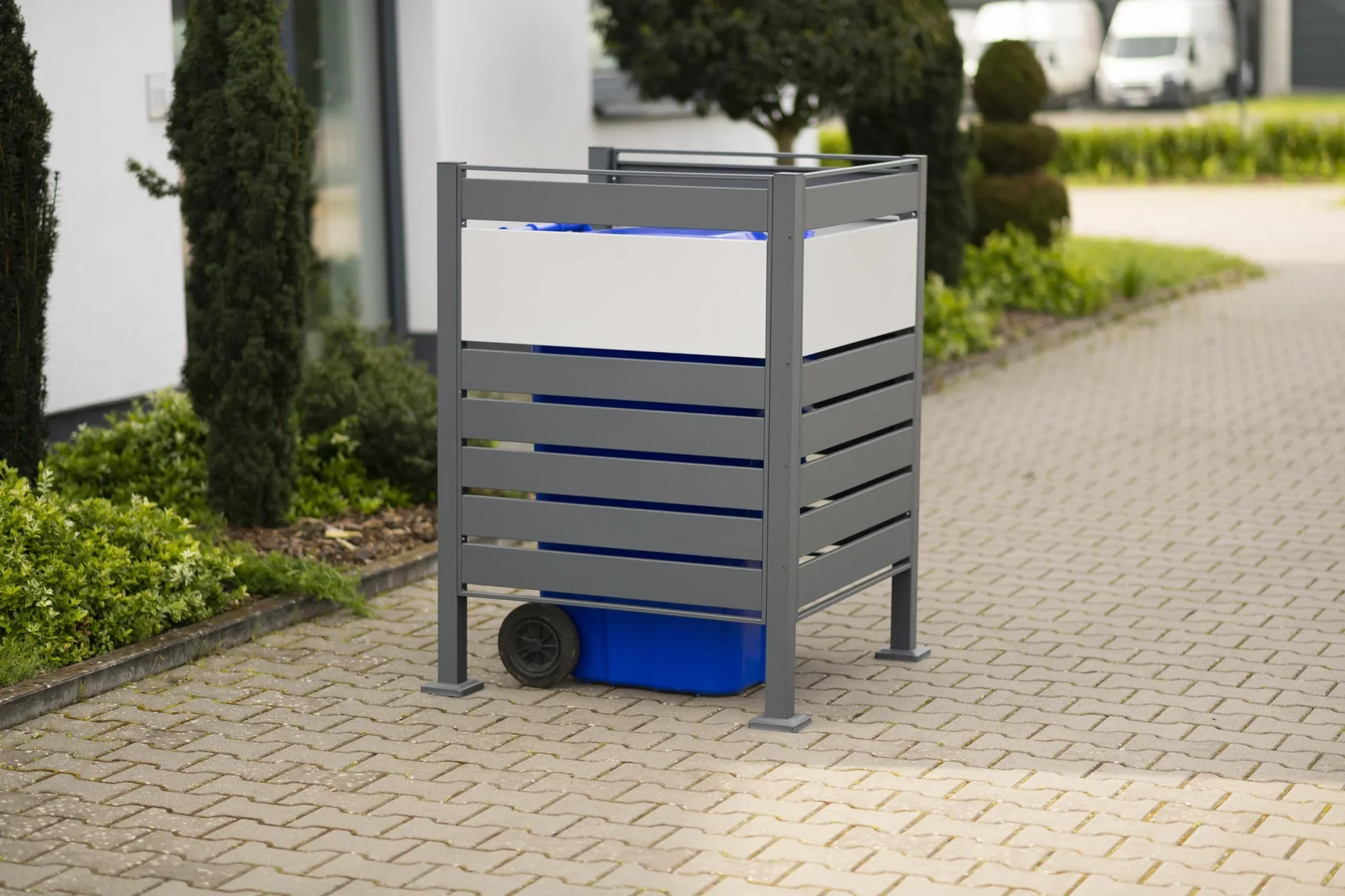 Mülltonnenverkleidung Planum 1er Box, 120 cm, anthrazit - 7