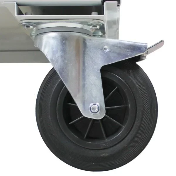 Tischwagen Etagenwagen RAL7035/7016 - 2 Schränke + 2 Fachboden, B1300xT600xH827mm - 3