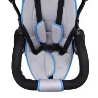 Kinderfahrrad/Dreirädchen - Blau- Schiebestange, klappbare Fußstütze, Korb - 1