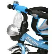 Kinderfahrrad/Dreirädchen - Blau- Schiebestange, klappbare Fußstütze, Korb - 6