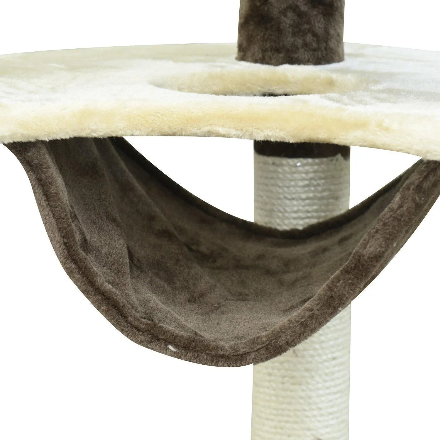 Katzenbaum Sisalsäulen 65x50x153 cm creme-kaffebraun - 0
