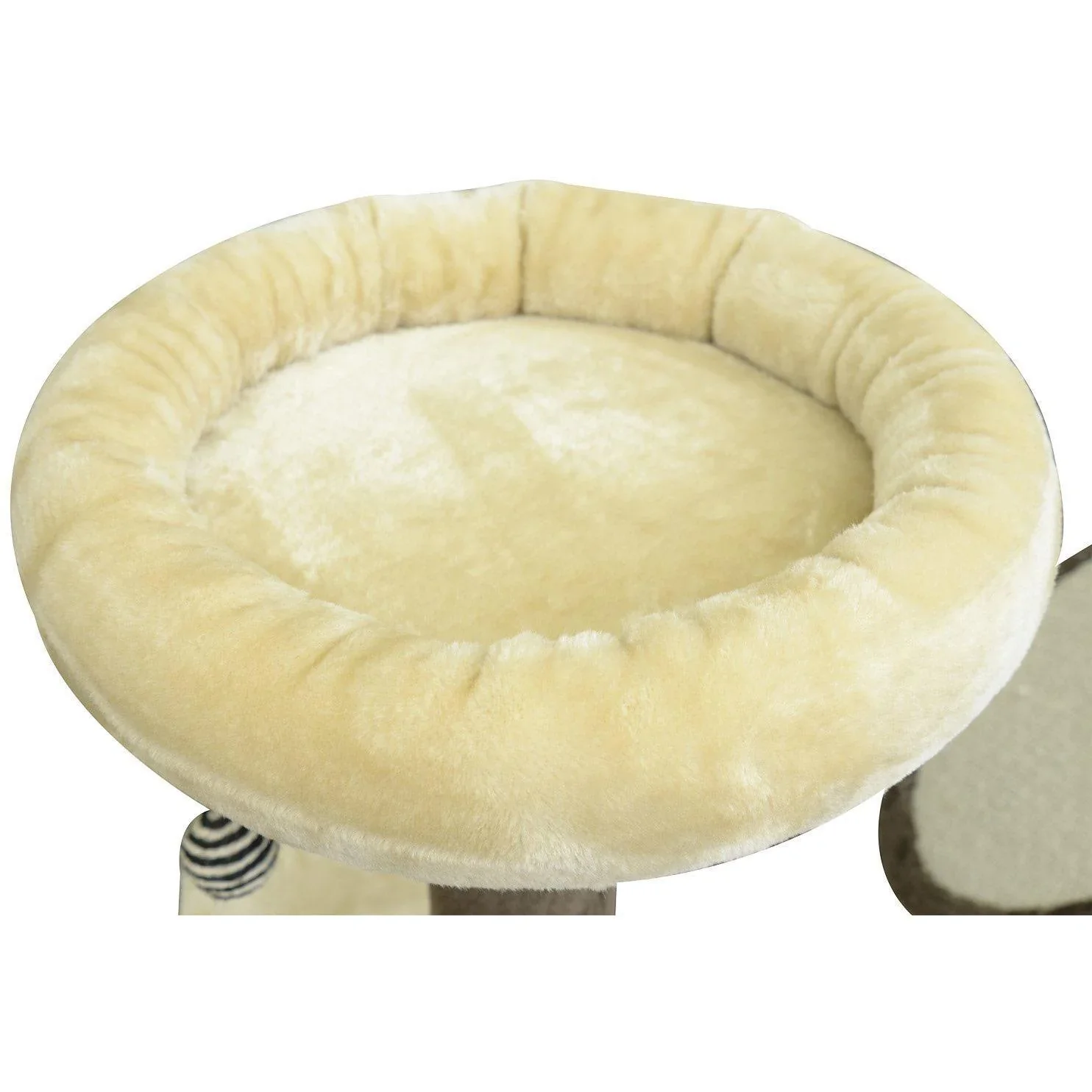 Katzenbaum Sisalsäulen 65x50x153 cm creme-kaffebraun - 4