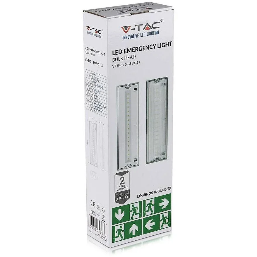 VT-543 Notfall-Leuchte - LED - Anbau - 3W - IP65 - 8