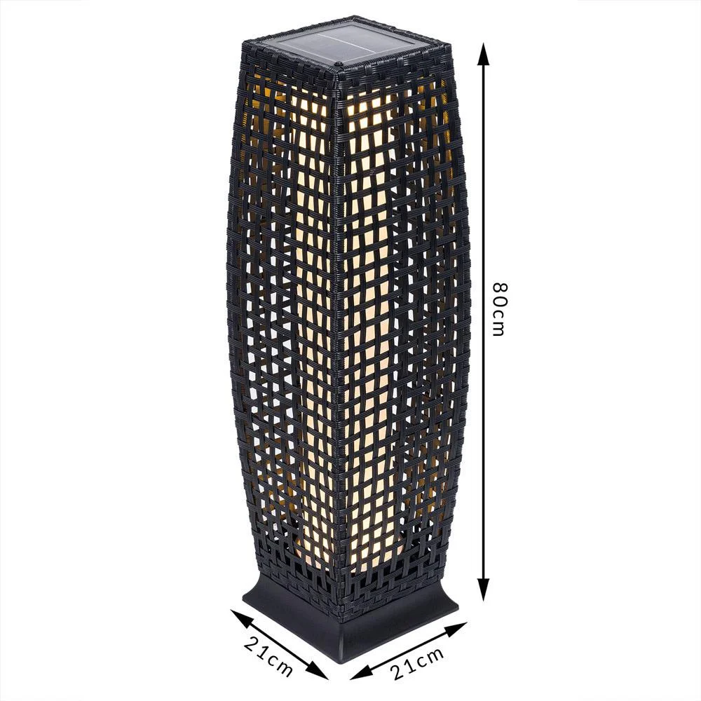 Solar-Gartenleuchte Polyrotan 25 LED 80cm - 3