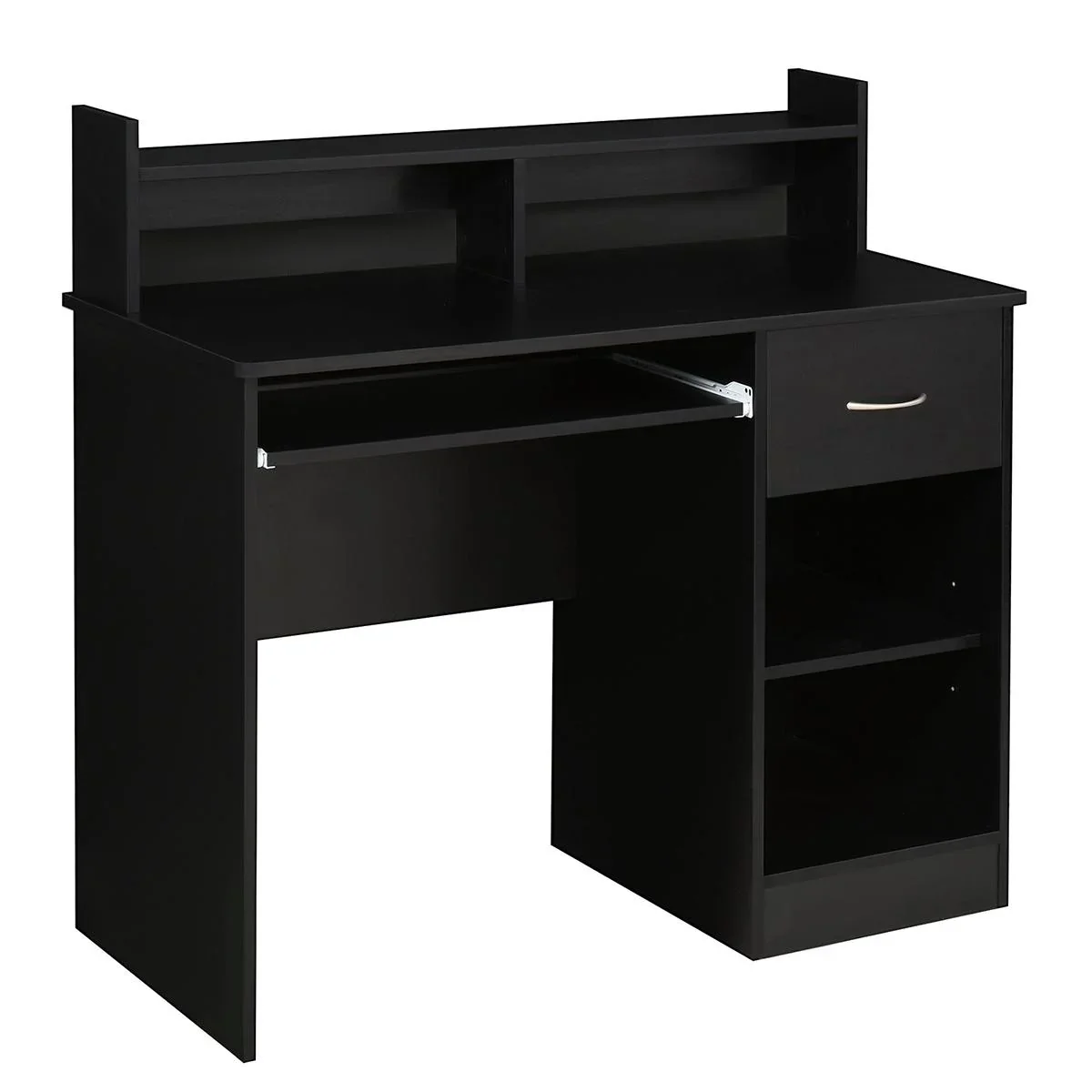 Computertisch Bürotisch Gamingtisch PC-Tisch mit Schublade E1 Spanplatte Schwarz 104 x 48 x 95,5 cm - 1