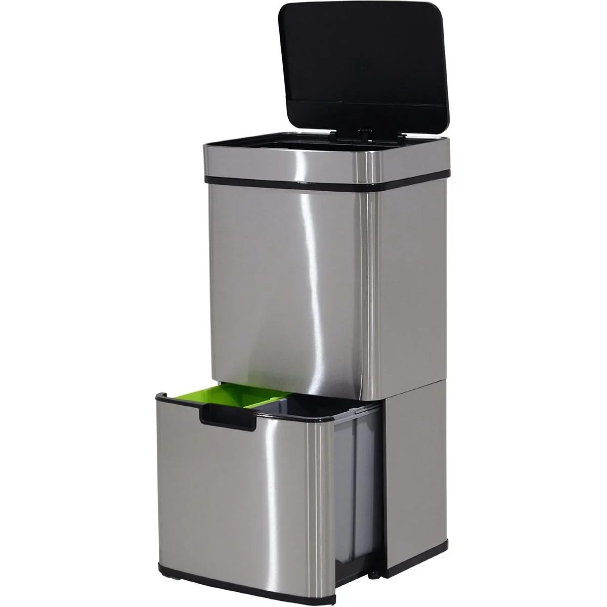 Abfalleimer mit Sensor silber - 1