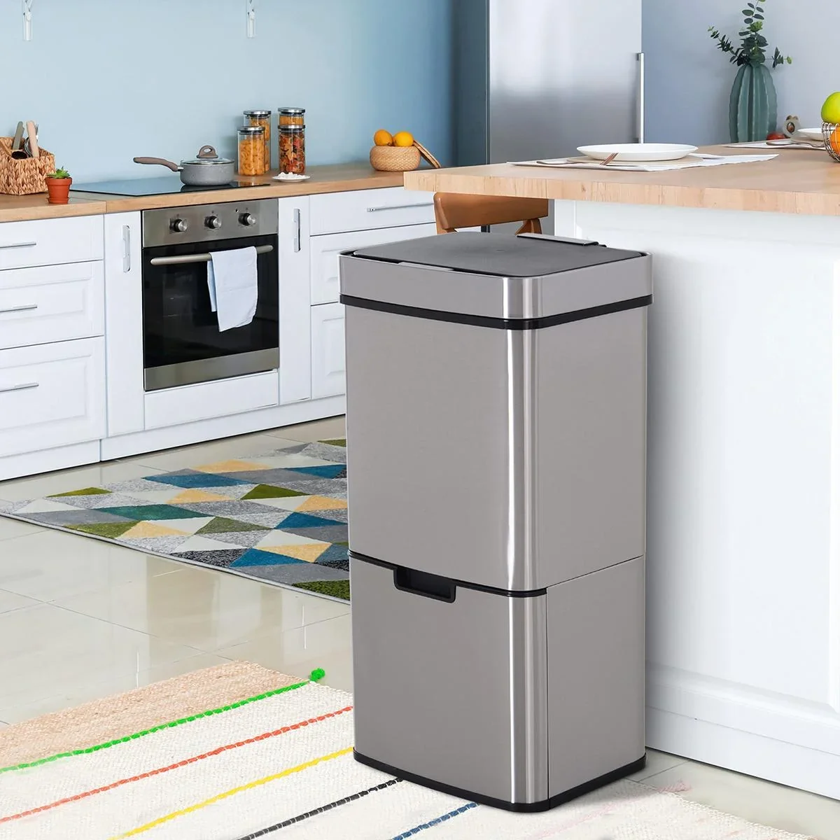 Abfalleimer mit Sensor silber - 6