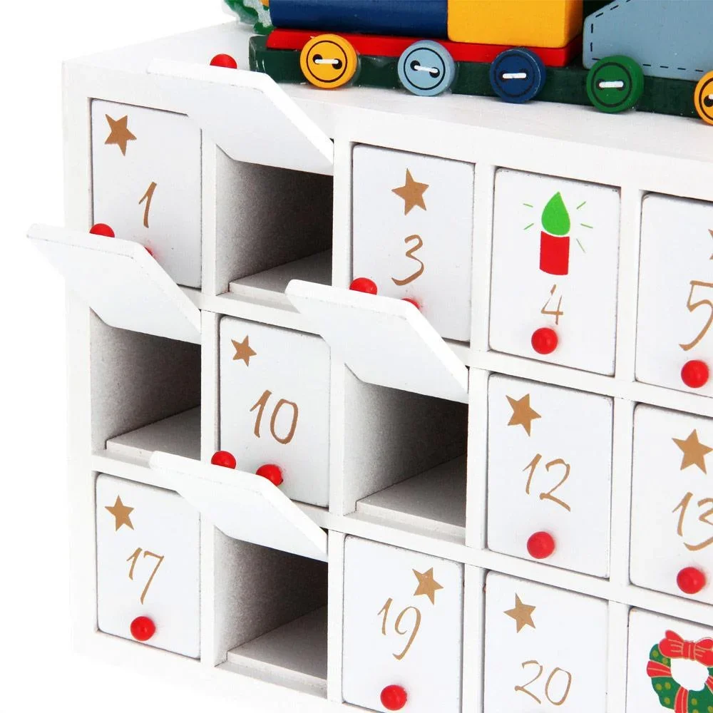 Adventskalender quer mit Fächern zum Selbstbefüllen - 0