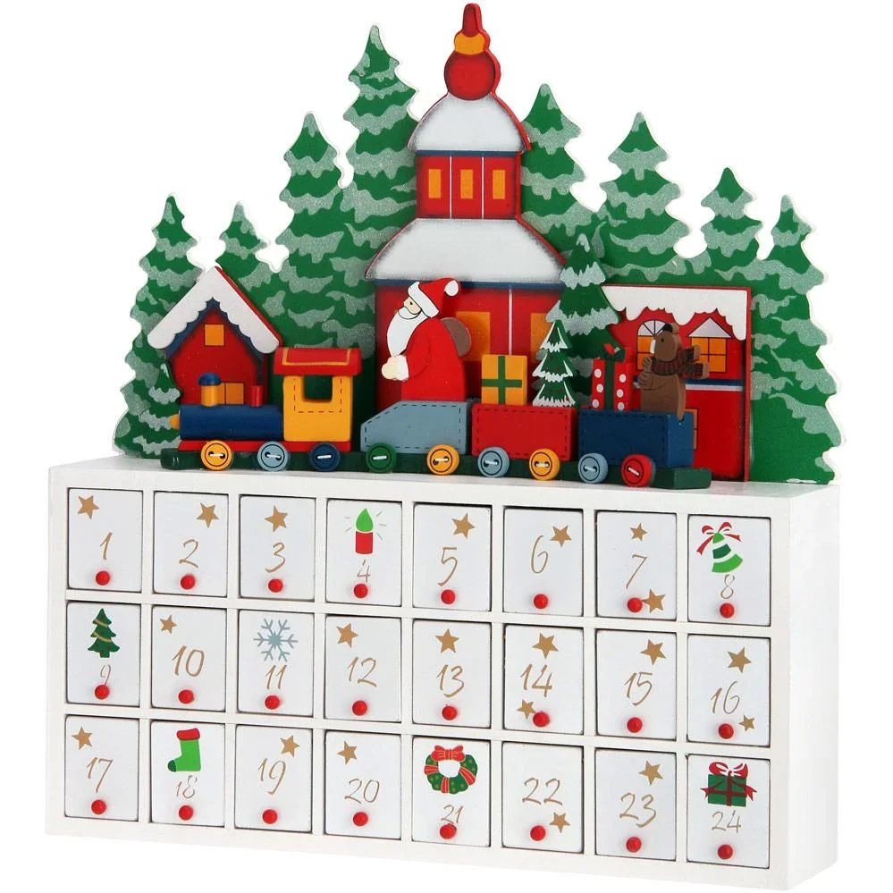 Adventskalender quer mit Fächern zum Selbstbefüllen - 2