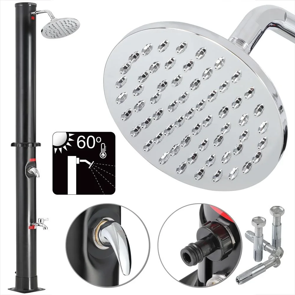 Gartendusche - Solarbetrieben - für den Außenbereich - kostenloses Warmwasser - 5