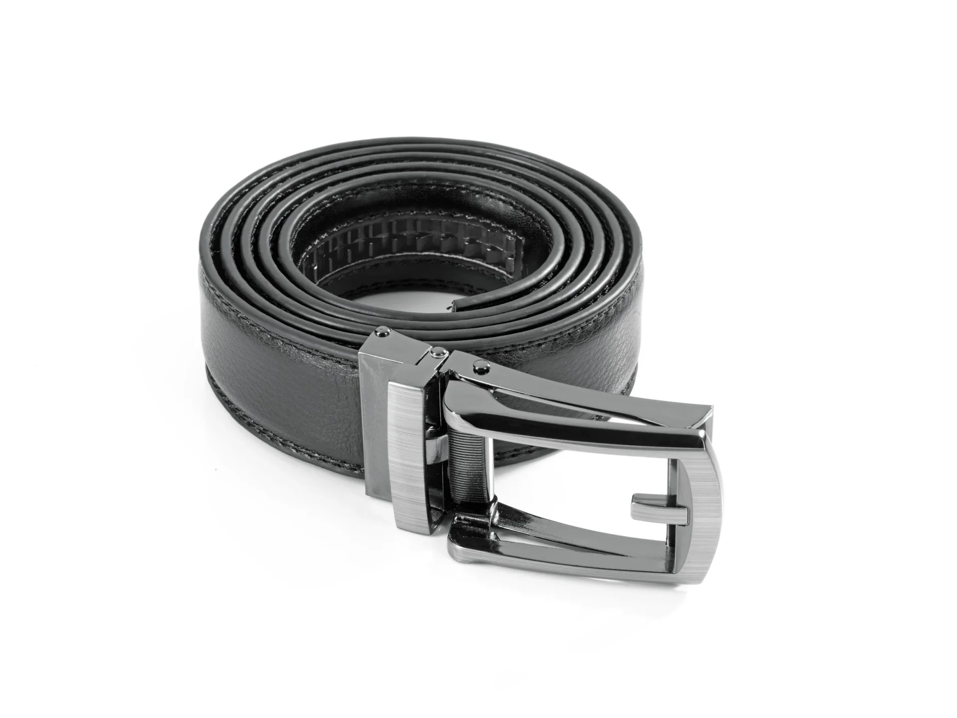 Automatik Click Gürtel, Leder, Farbe schwarz - 2