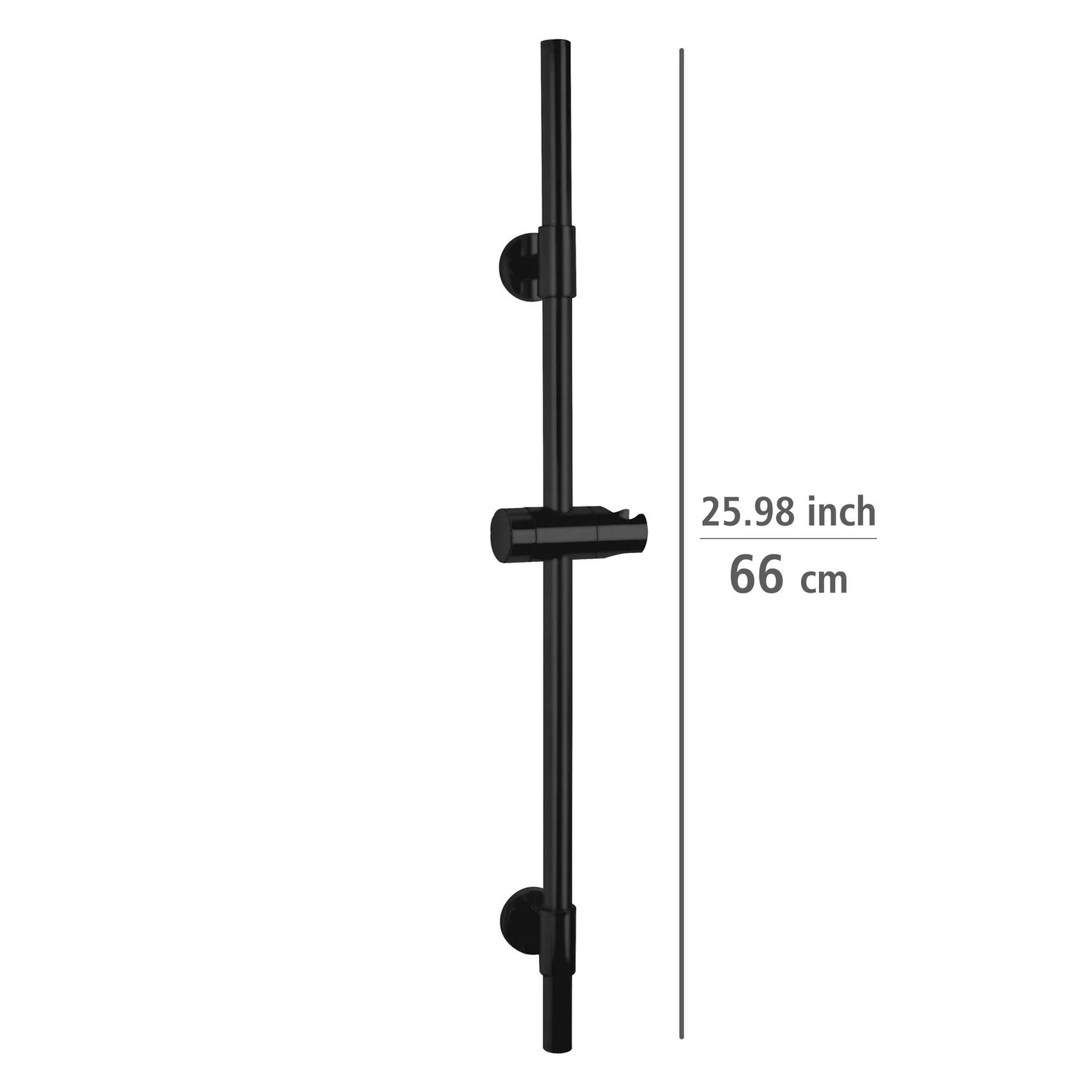 Duschstange Basic Schwarz, 66 cm - 2