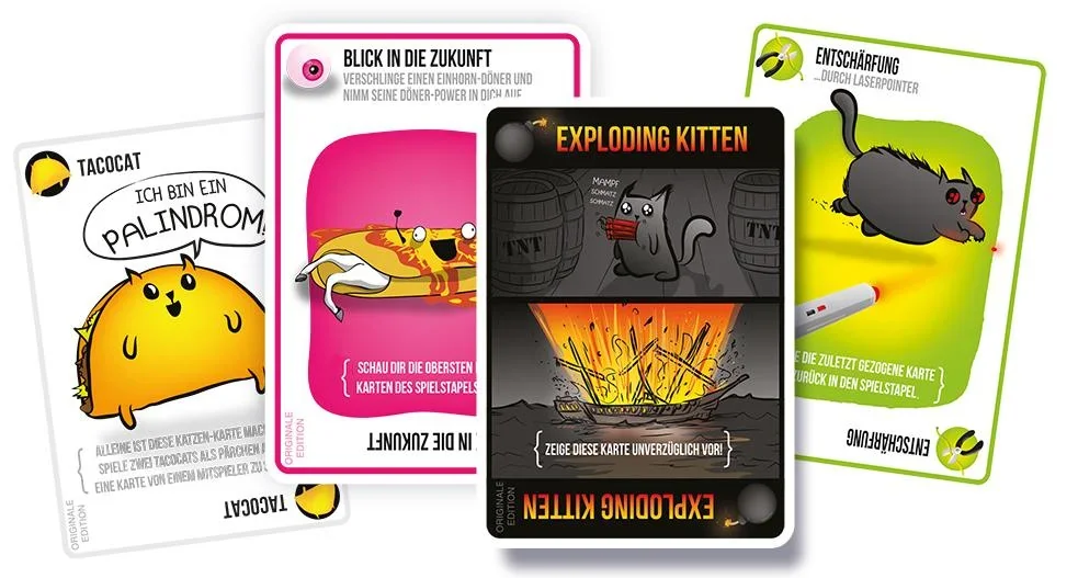 Gesellschaftsspiel Exploding Kittens Miauende Edition - 1