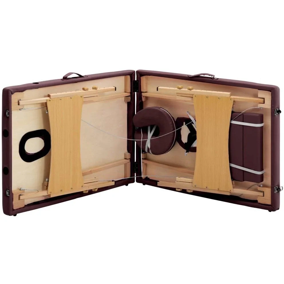 Zusammenklappbarer Massagetisch 2 Zonen Holz lila - 0