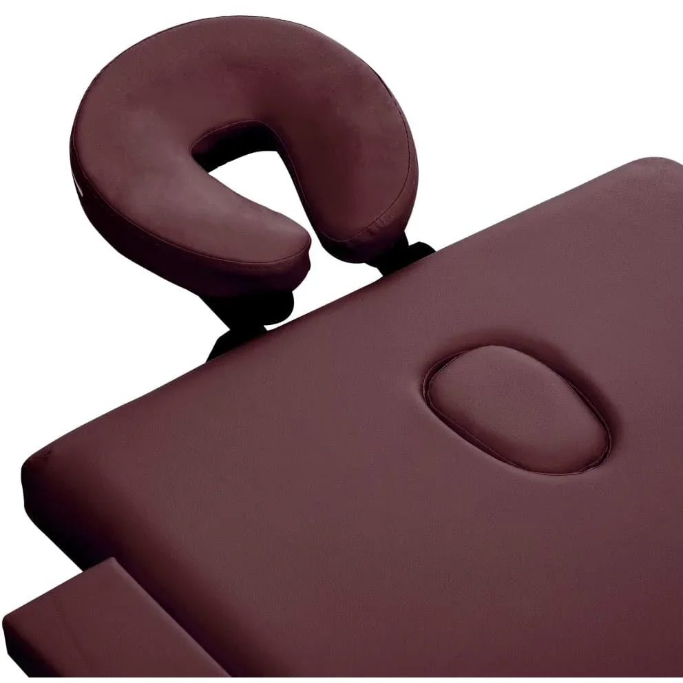 Zusammenklappbarer Massagetisch 2 Zonen Holz lila - 3