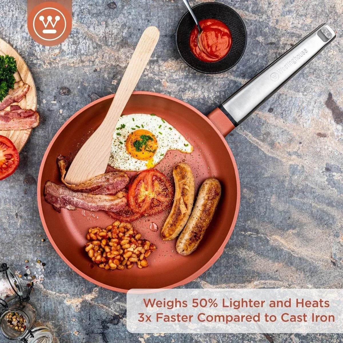 Performance Series Töpfe und Pfannen - Grillpfanne 28 cm + Bratpfanne 28 cm - Orange - 1