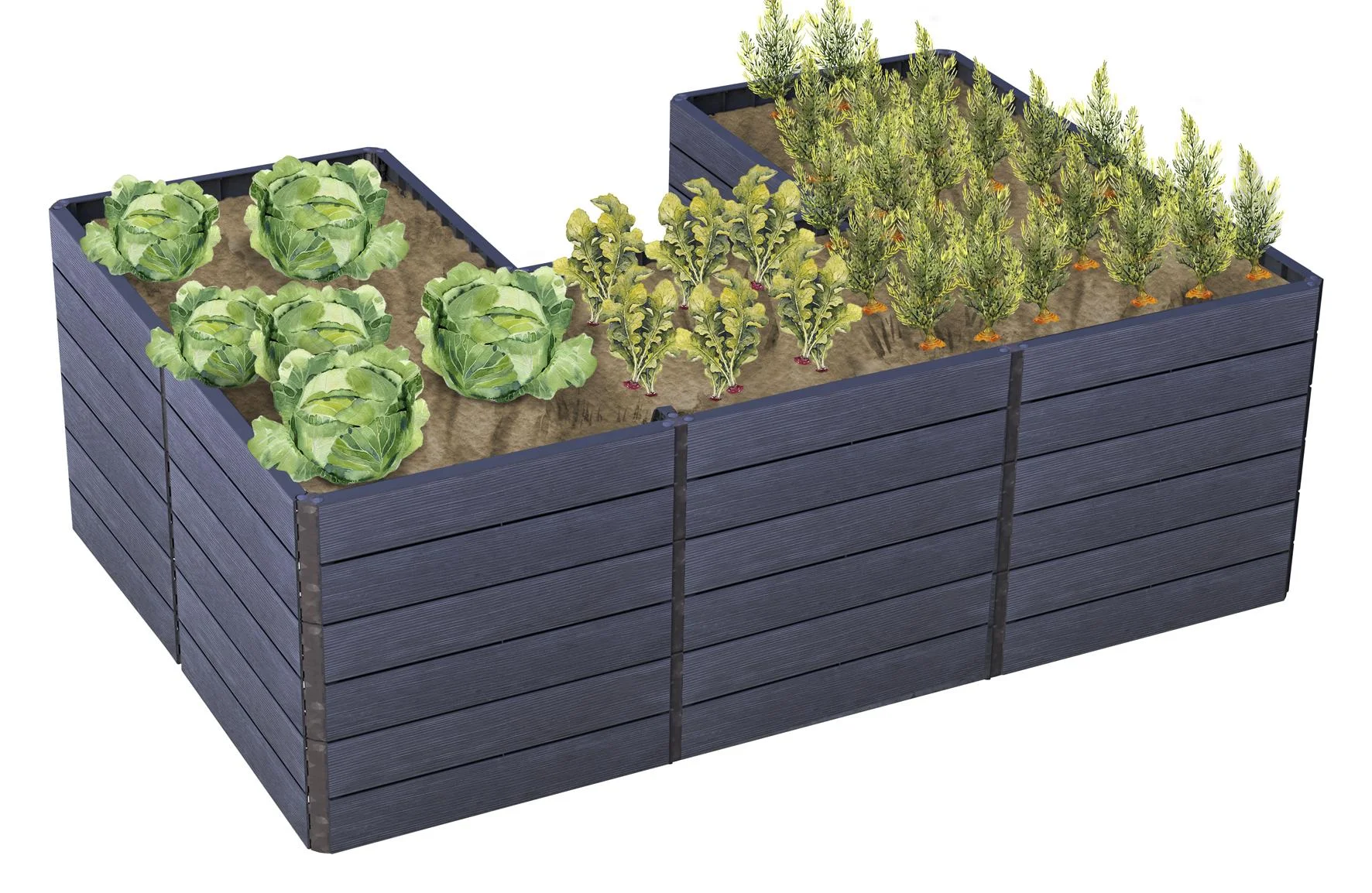 Hochbeet ERGO QUADRO U L 75 - 3