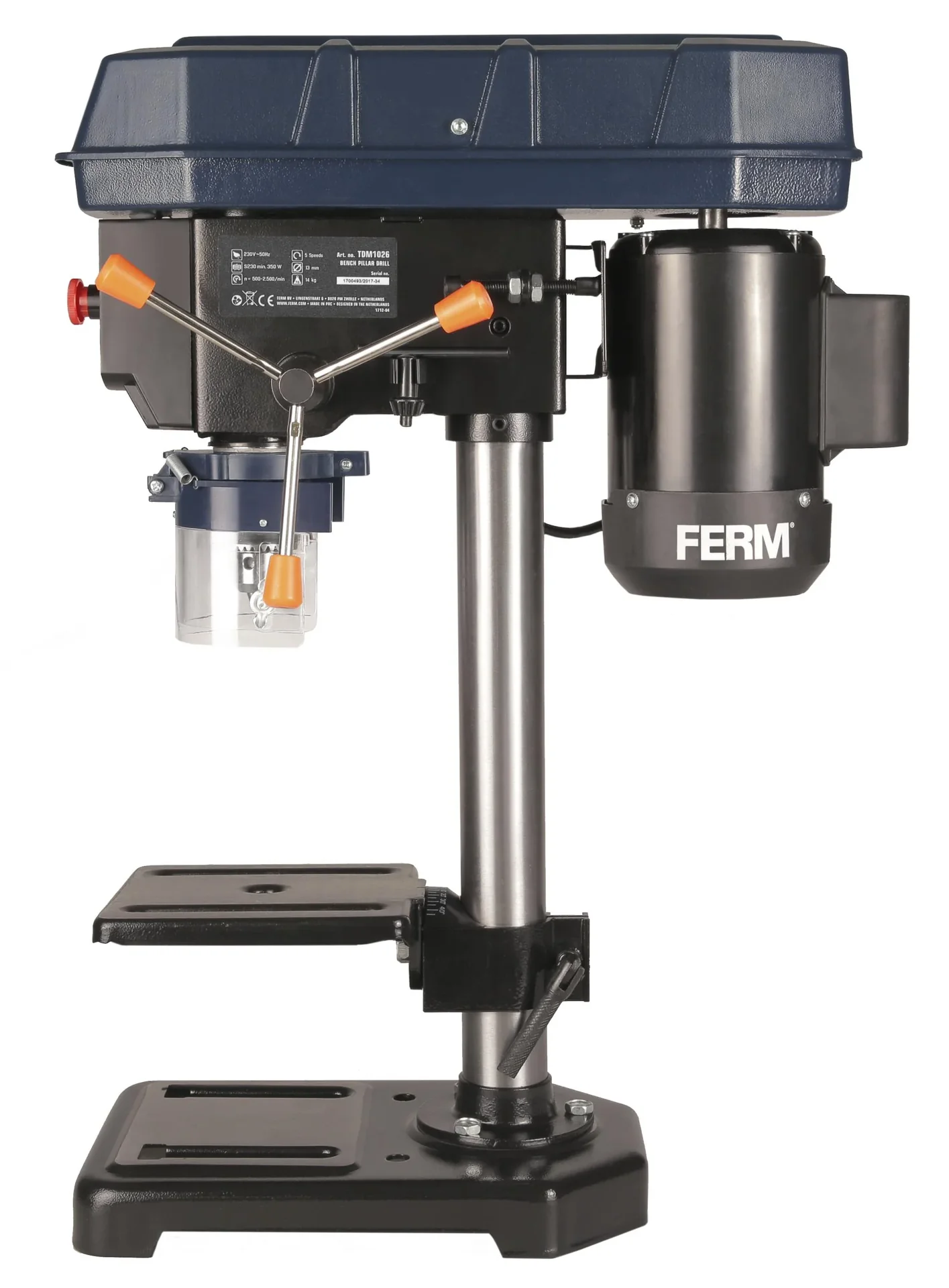 TDM1026 Tischbohrmaschine 350W - Sicherheitsschalter - mit 5 Geschwindigkeitsmodi - 3