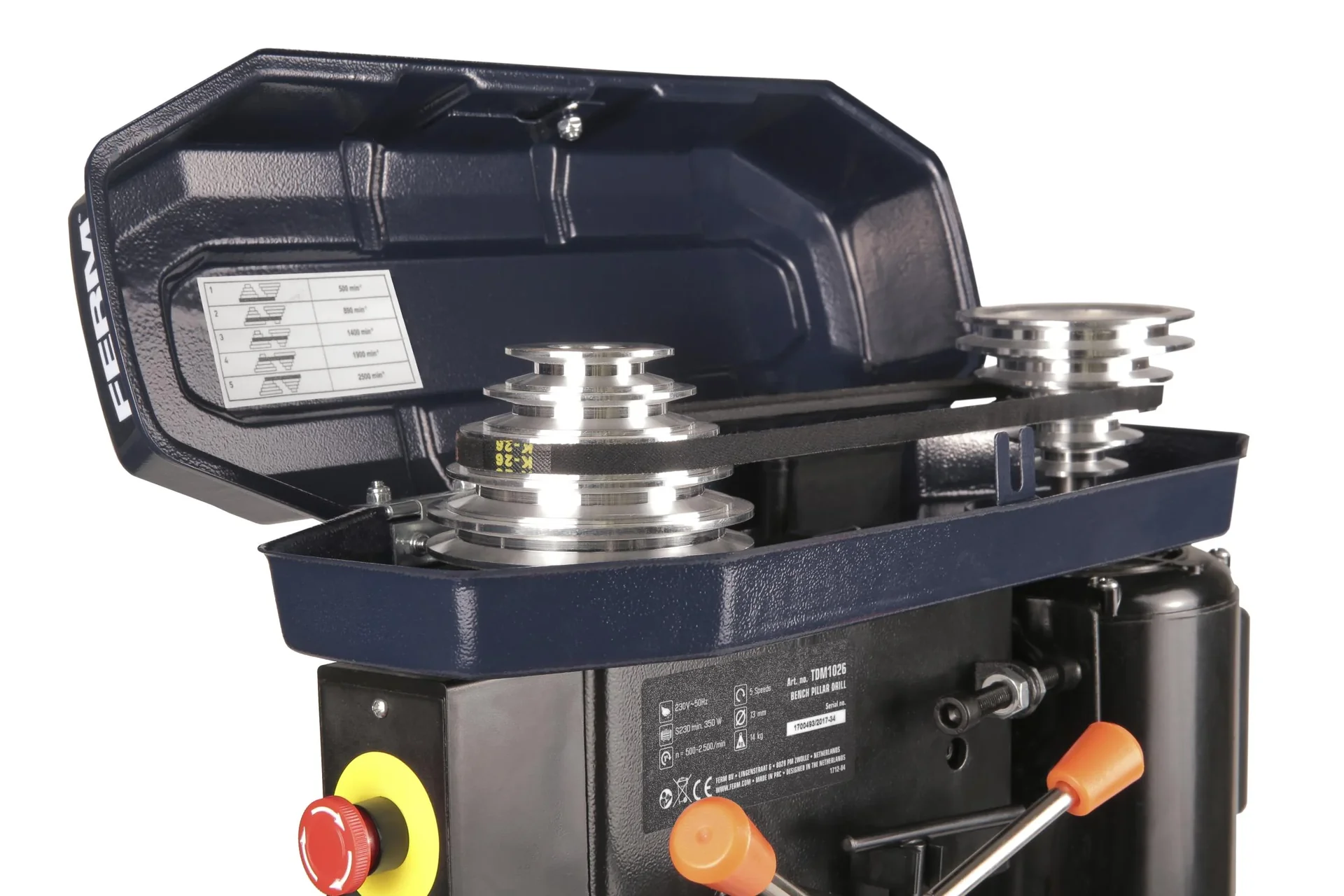 TDM1026 Tischbohrmaschine 350W - Sicherheitsschalter - mit 5 Geschwindigkeitsmodi - 4