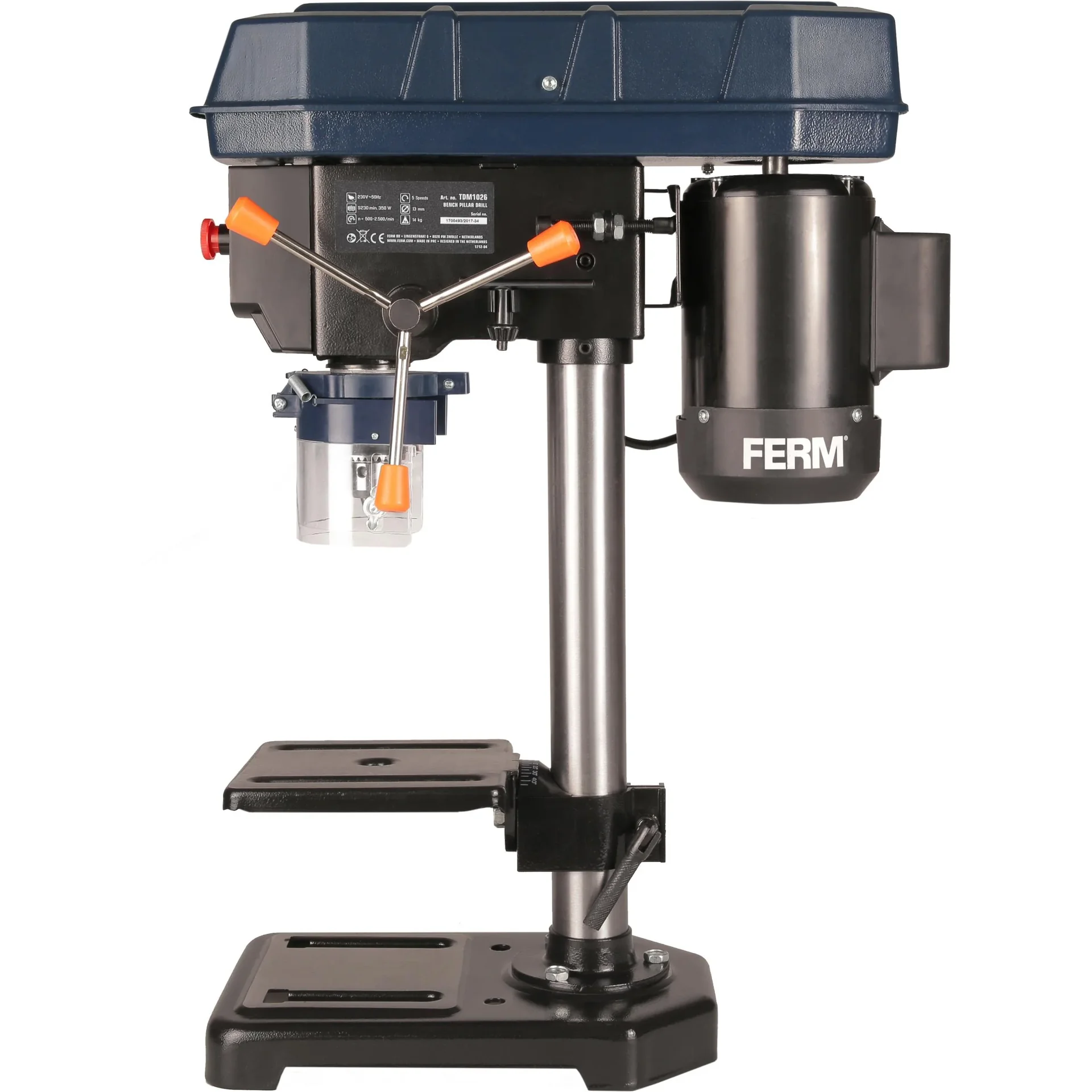 TDM1026 Tischbohrmaschine 350W - Sicherheitsschalter - mit 5 Geschwindigkeitsmodi - 7