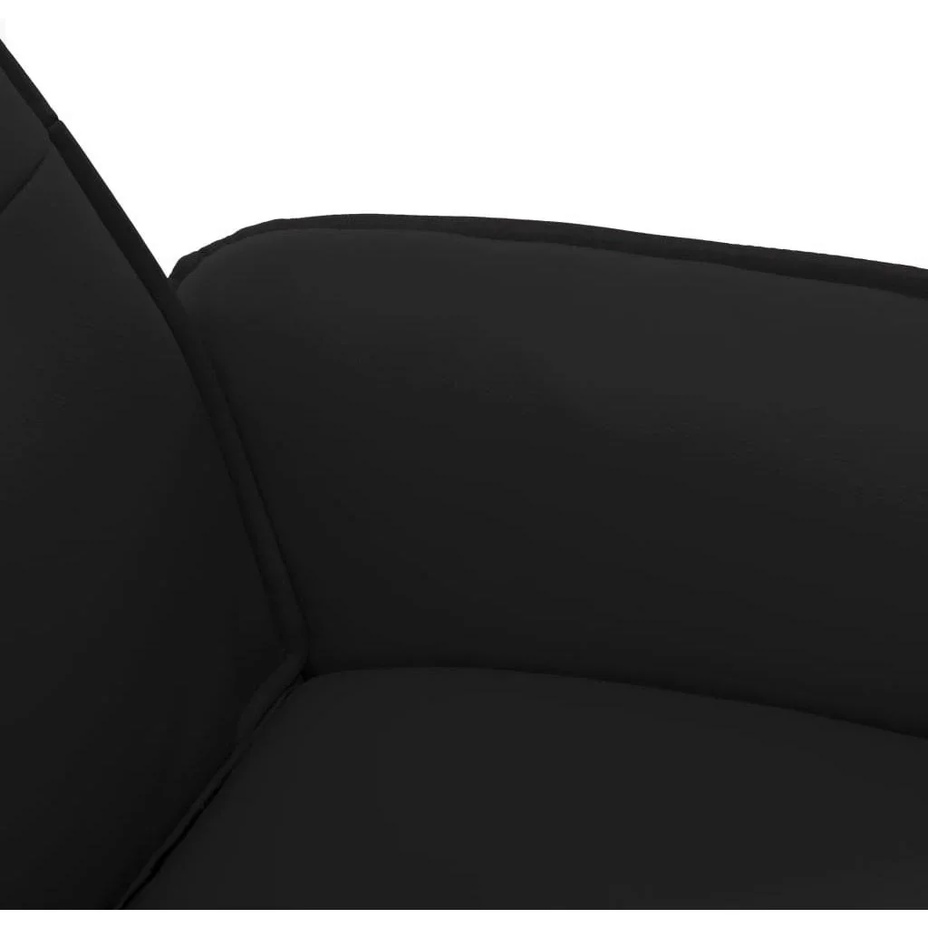Massagesitz verstellbar mit Fußhocker Kunstleder schwarz - 3