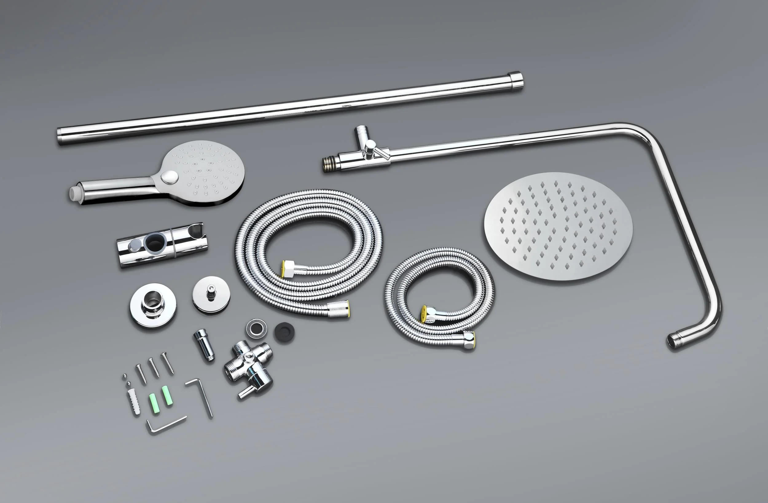 Duschsystem Bayala Round Duschsäule mit Regendusche Ø 20 cm Duschgarnitur Dusch-Set - 1