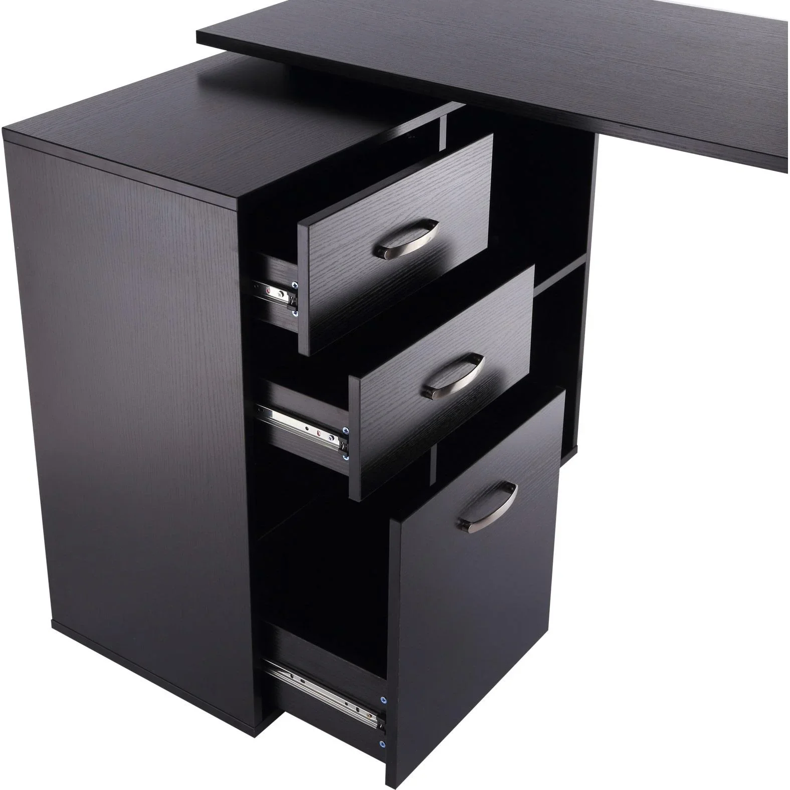 Computertisch MDF, schwarz - 1