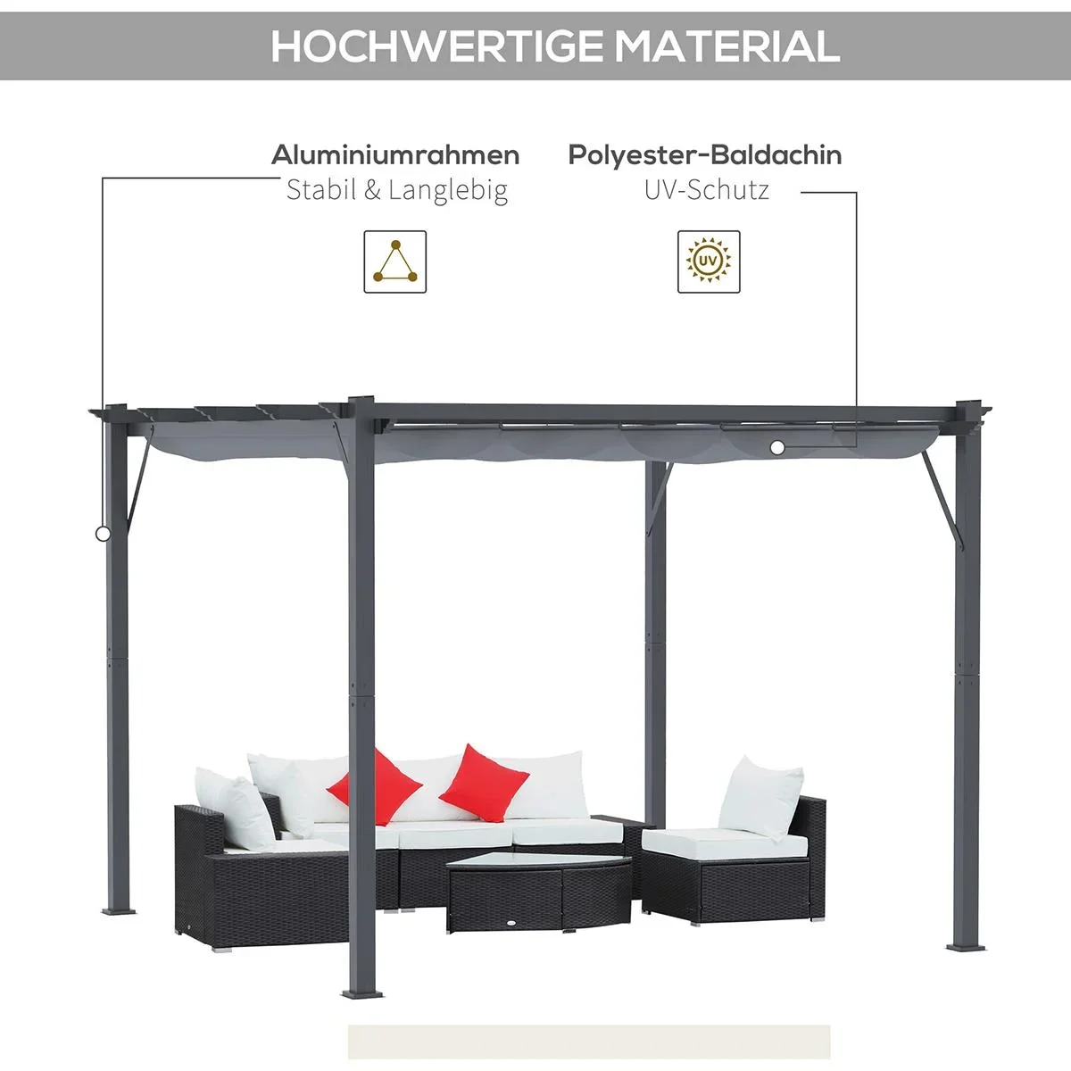 Pergola Pavillon Terrassenüberdach - 0