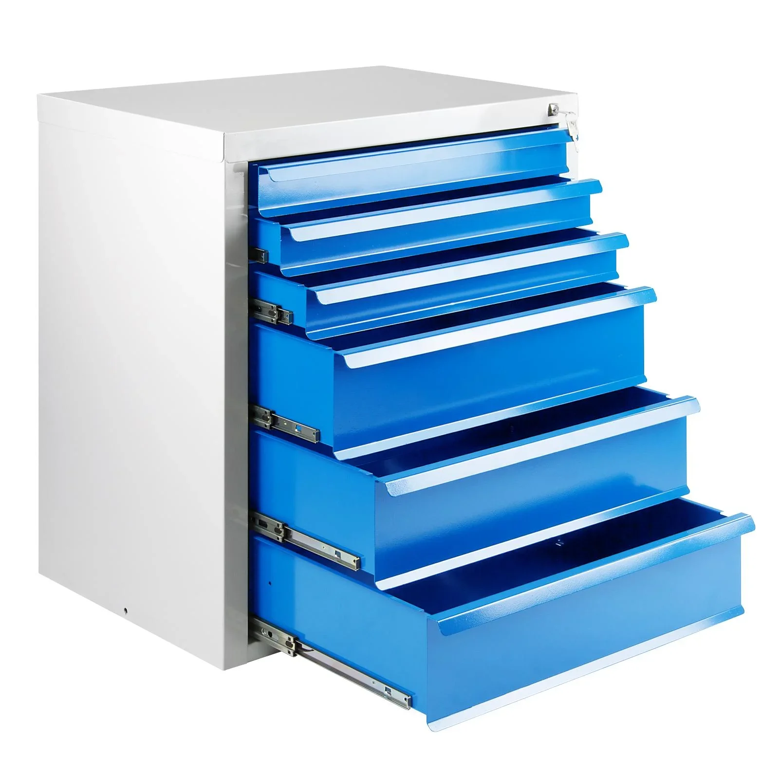 Schubladenschrank / Werkzeugschrank mammut, 6 Schubladen, RAL 7035 / 5012 - 0