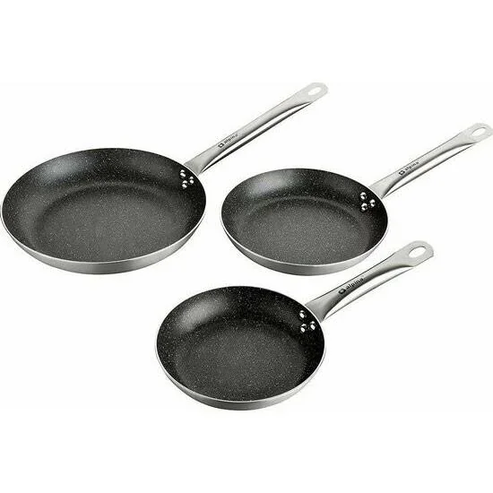 Bratpfannenset - 3 Pfannen - Schwarz - 0