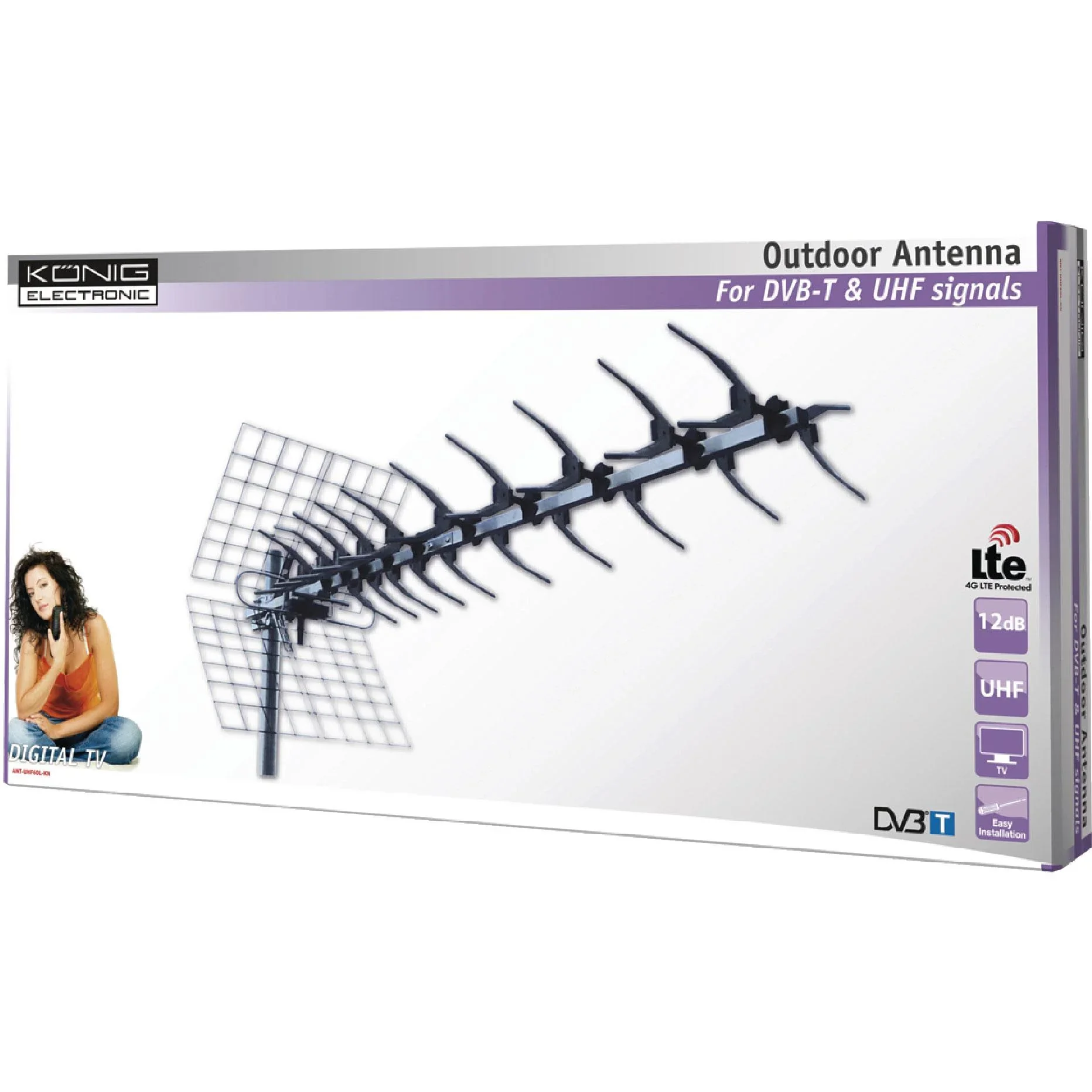 DVB-T/T2 Außenantenne 13 dB UHF - 0