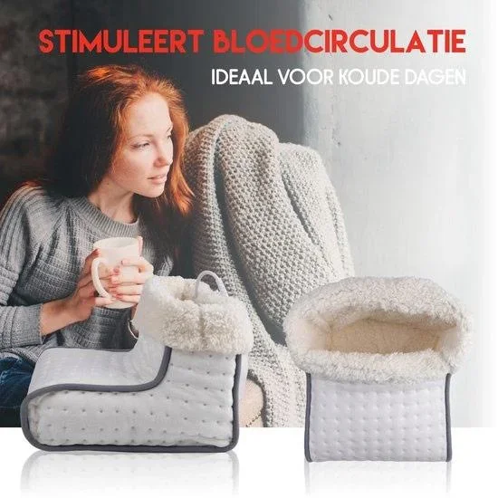 Elektrischer Fußwärmer - 3 Wärmestufen - waschbare Innenhülse - 100W - Weiß - 6