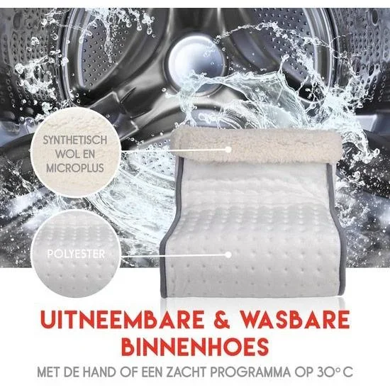 Elektrischer Fußwärmer - 3 Wärmestufen - waschbare Innenhülse - 100W - Weiß - 8