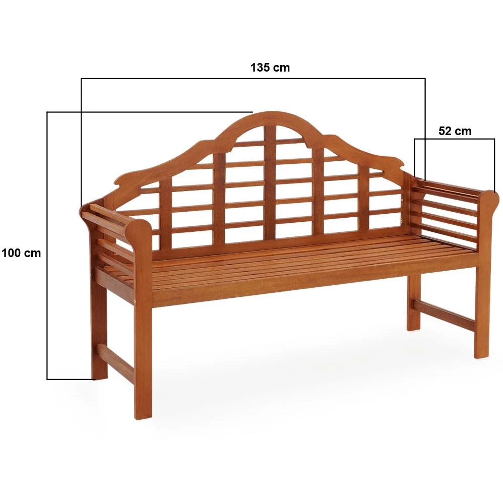 Gartenbank Marlboro Eukalyptusholz 135x52x100cm FSC-zertifiziert - 0