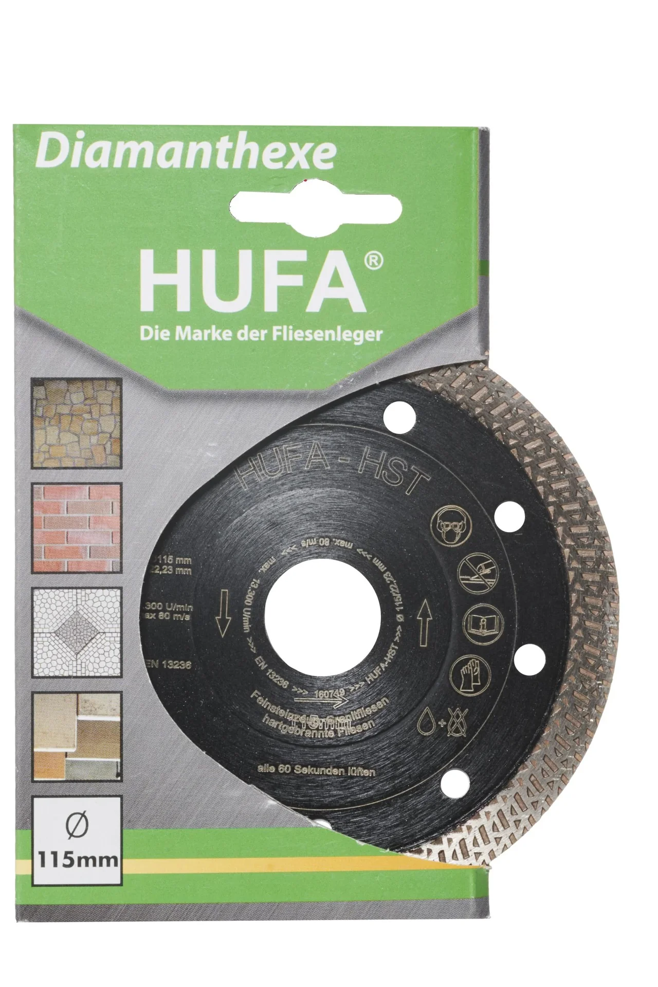 Diamanttrennscheibe für Fliese "HST", 115 mm - 0