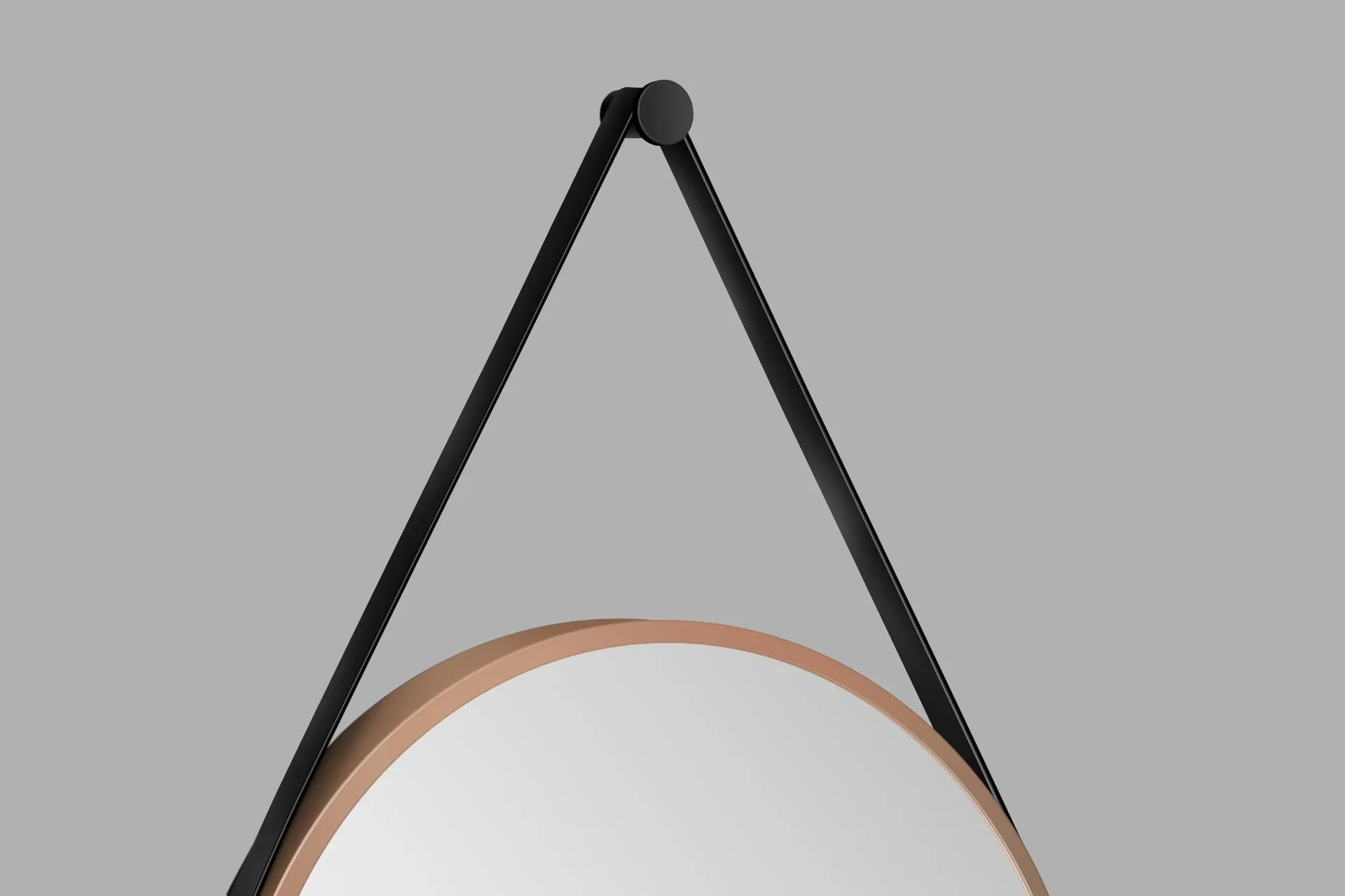 Dekorativer runder Wandspiegel in kupfer matt Ø 50 cm - hochwertiger robuster Aluminiumrahmen - 5