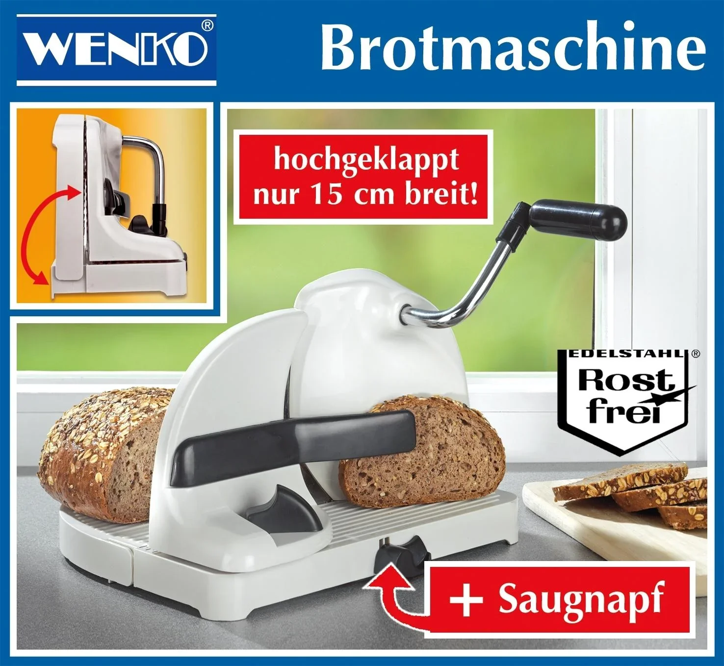 Brotschneidemaschine mit Handkurbel - 4