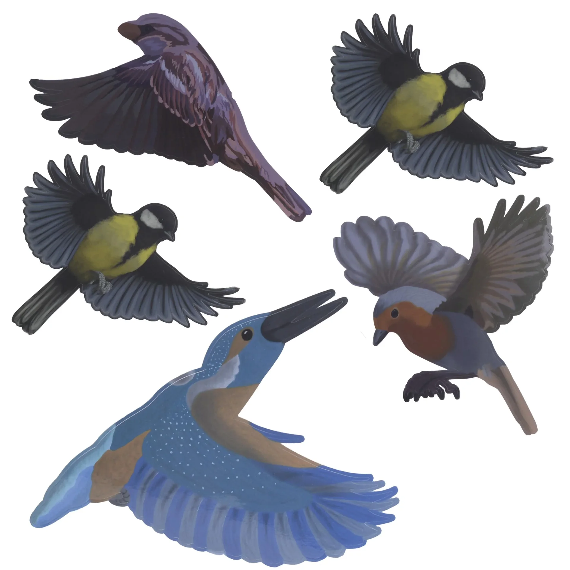 Vogelfrei Silhouette bunt - 0