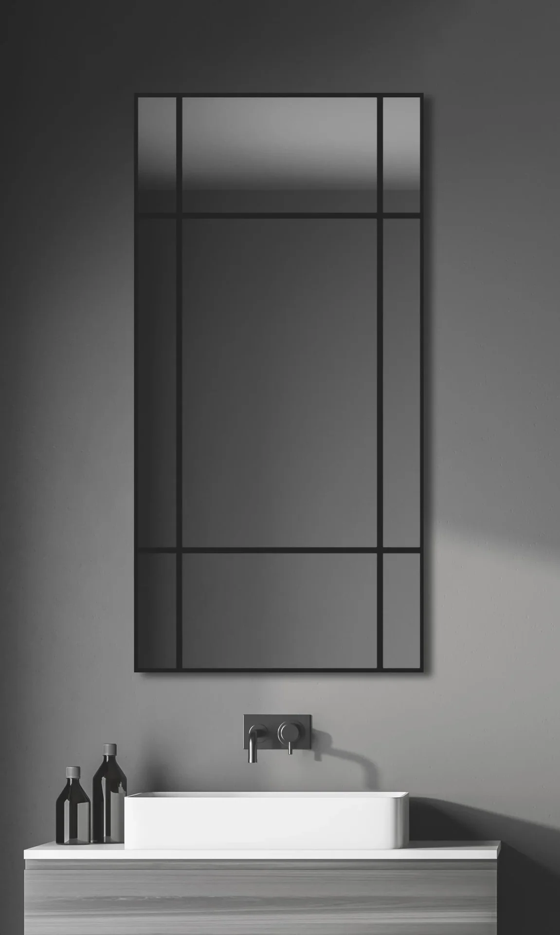 Dekorativer Wandspiegel "Black Square" mit modernem Design 60 x 120 cm - 0