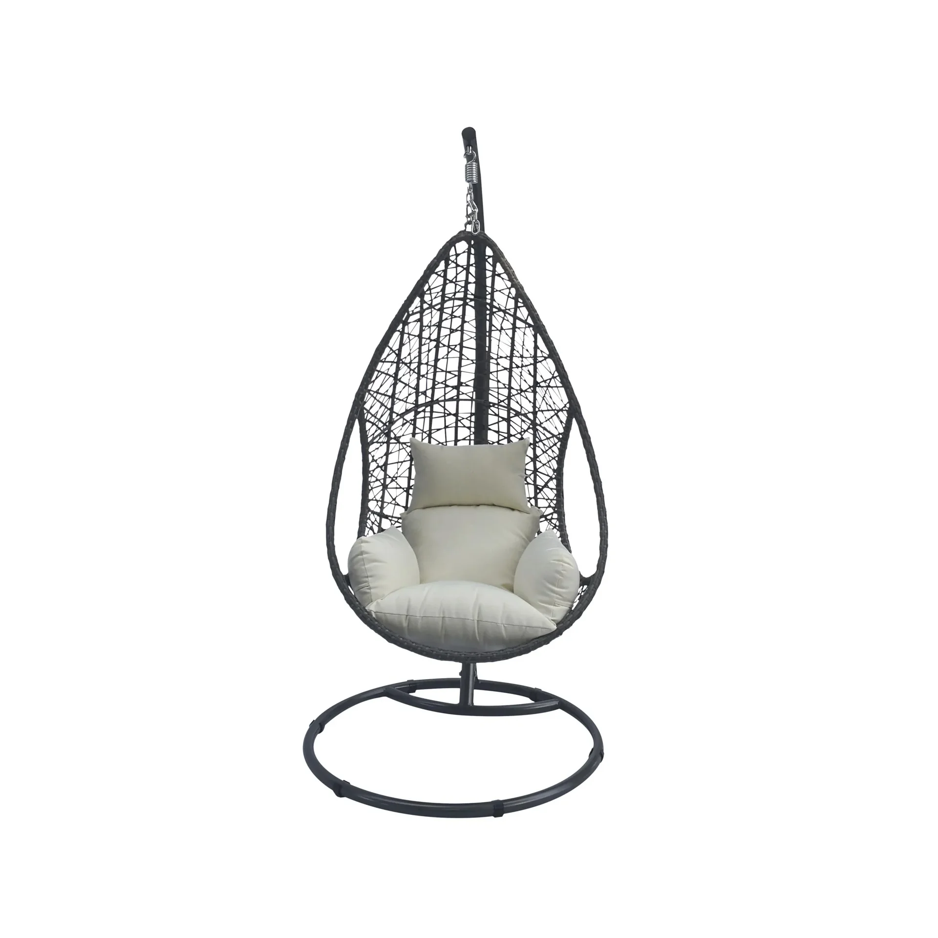 Garten-Hängesessel "Kuba" - anthrazit/weiß - 1