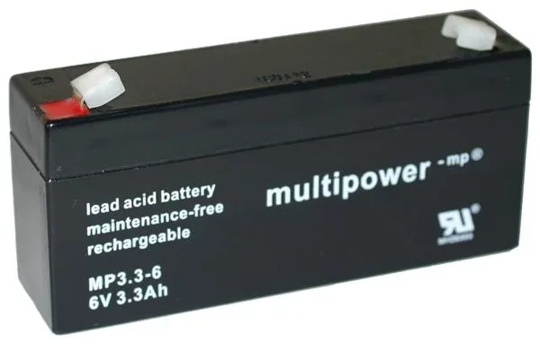 Blei Vlies Akku 6V, 3,3Ah, 4,8mmAnschluss - 0