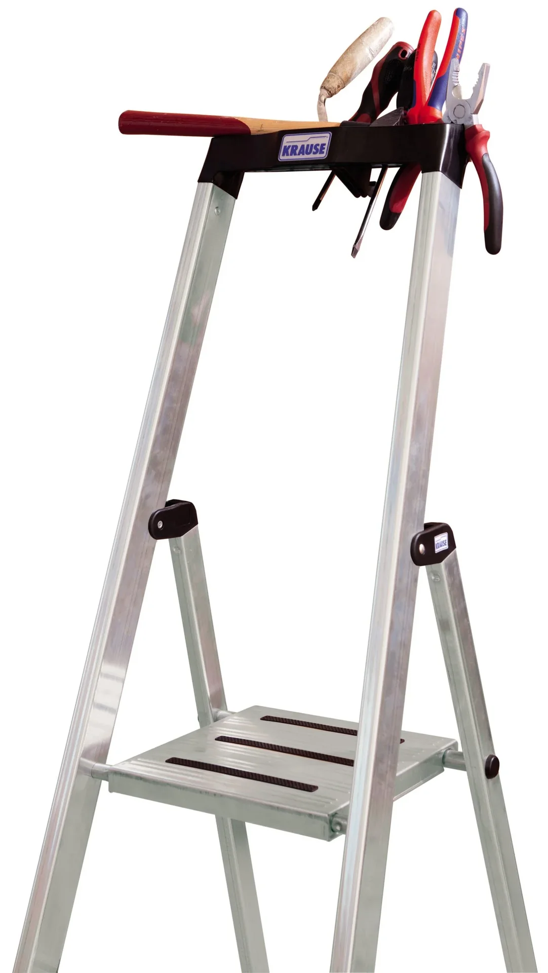 Stufen-Stehleiter Sepuro, Alu 6 Stufen m. Sicherheitsbügel - 1