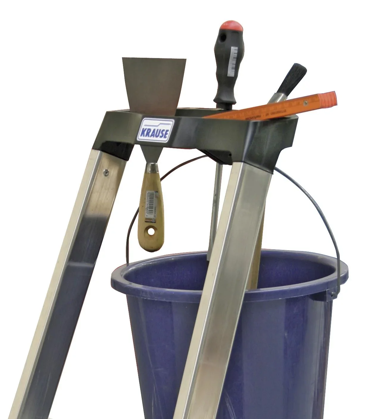 Stufen-Stehleiter Sepuro, Alu 6 Stufen m. Sicherheitsbügel - 4