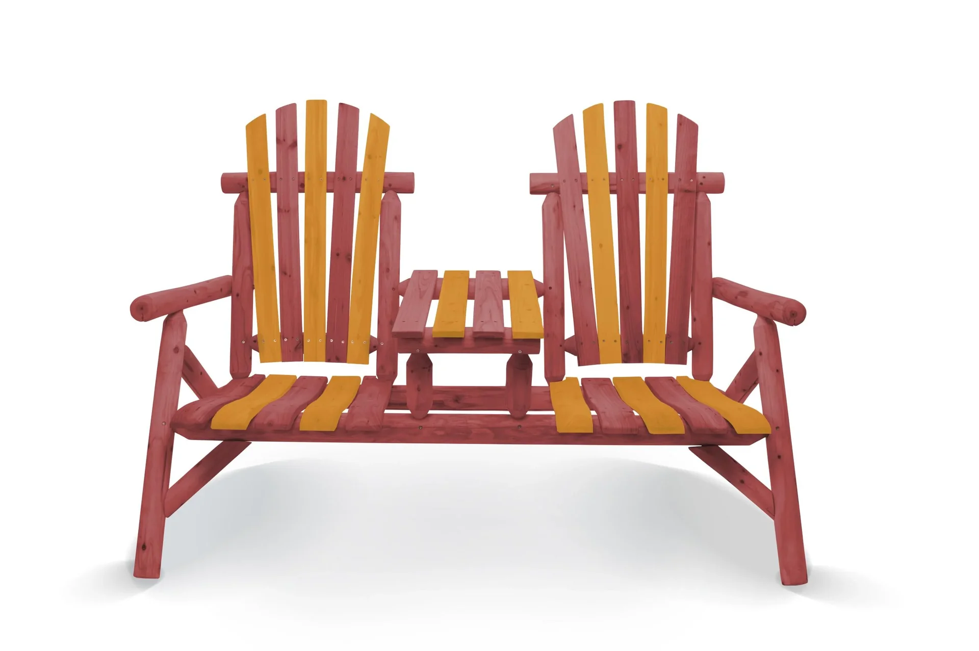 Bank 2-Sitzer mit Tisch Timber FSC 100% - 3