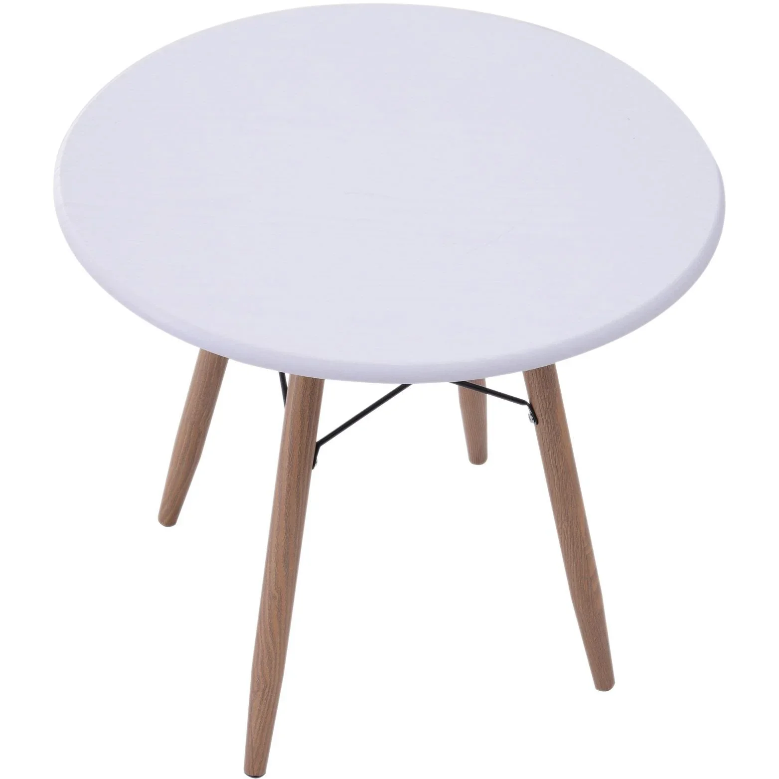 Couchtisch Beistelltisch Kaffeetisch Teetisch Nachttisch rund Holz + Metall Ø60 x H55 cm - 0