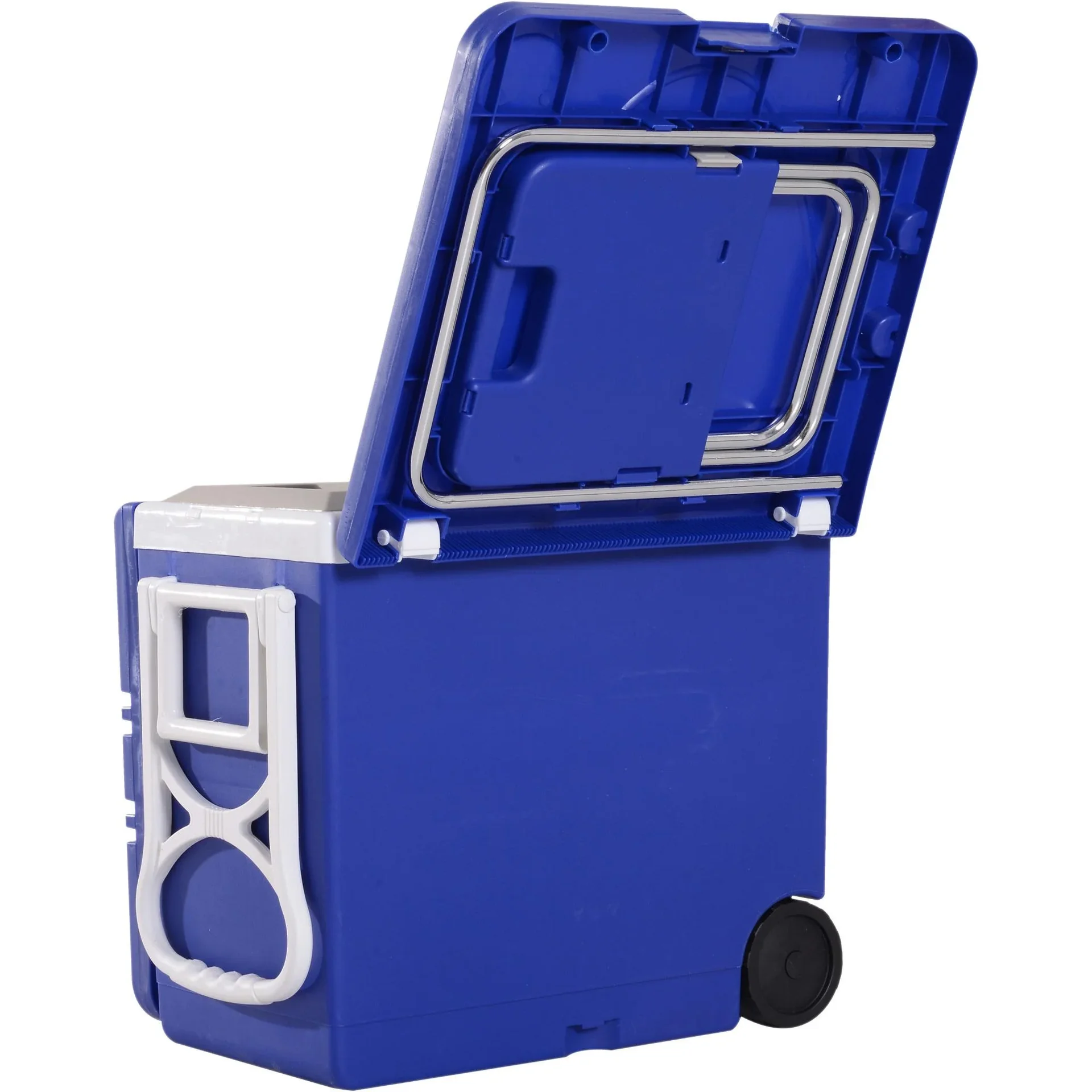 Kühlbox mit Rollen 28L tragbar Camping 3-in-1-Set mit 1 Seitentisch + 2 Hocker klappbar - 7