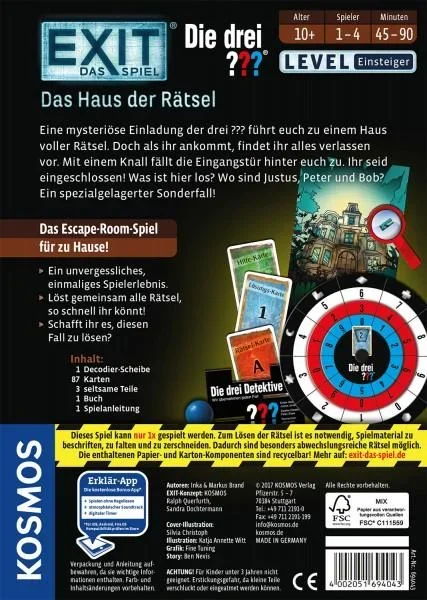EXIT - Die drei ??? - Das Haus der Rätsel - 0